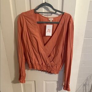 Women's Rust Wrap Top